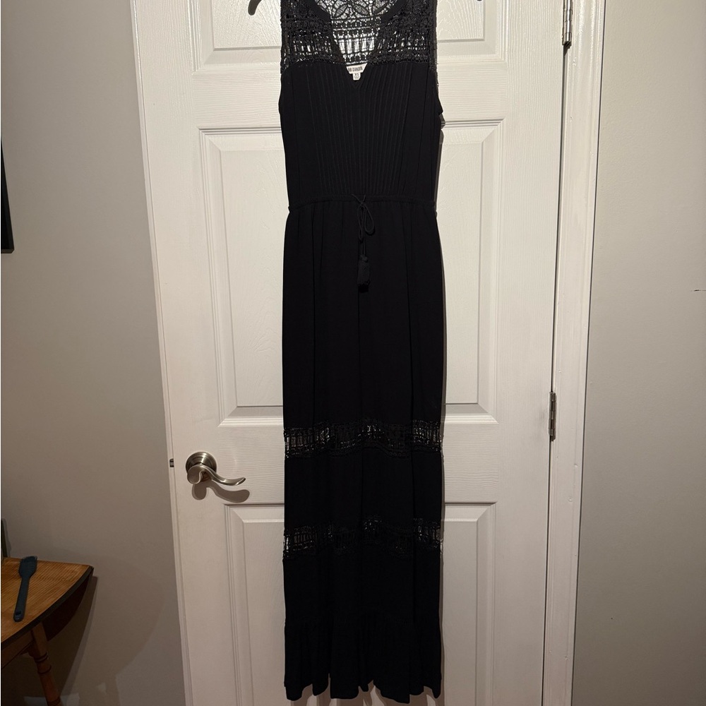 BB Dakota Black Lace Detail Maxi Dress